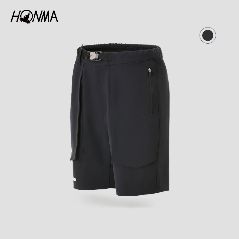HONMA黑色休闲男士短裤潮流帅气大方HMJC803L325