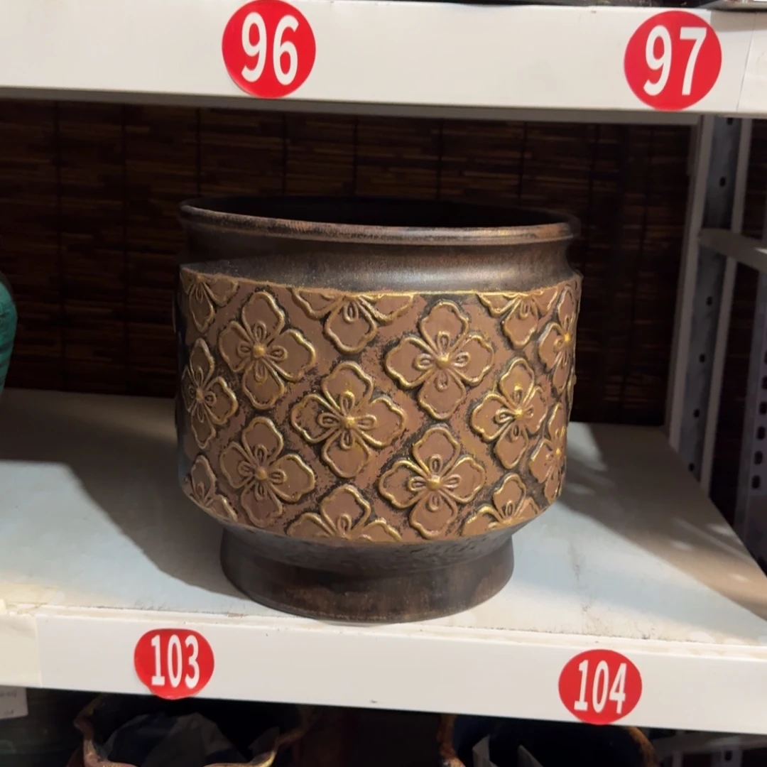 带孔高端浮雕花盆炸炸炸