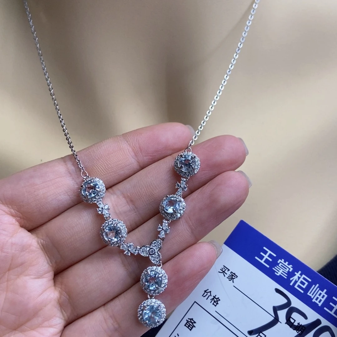 银S925镶嵌吊坠吊坠托帕石