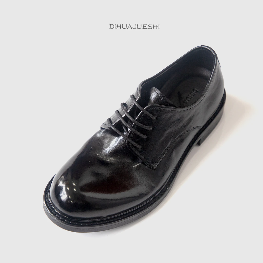 帝华爵士男士商务休闲皮鞋复古牛皮皮底男鞋透气百搭高档6002