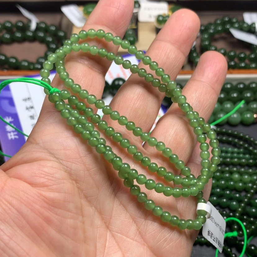 【闪购商品】和田玉（碧玉）颈饰未镶嵌呦***野4m m