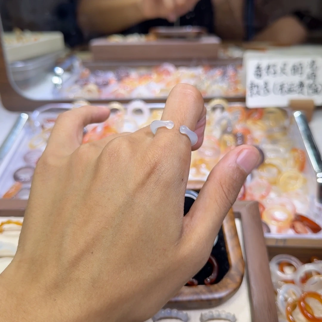 玛瑙/玉髓戒指未镶嵌昭*14号港19