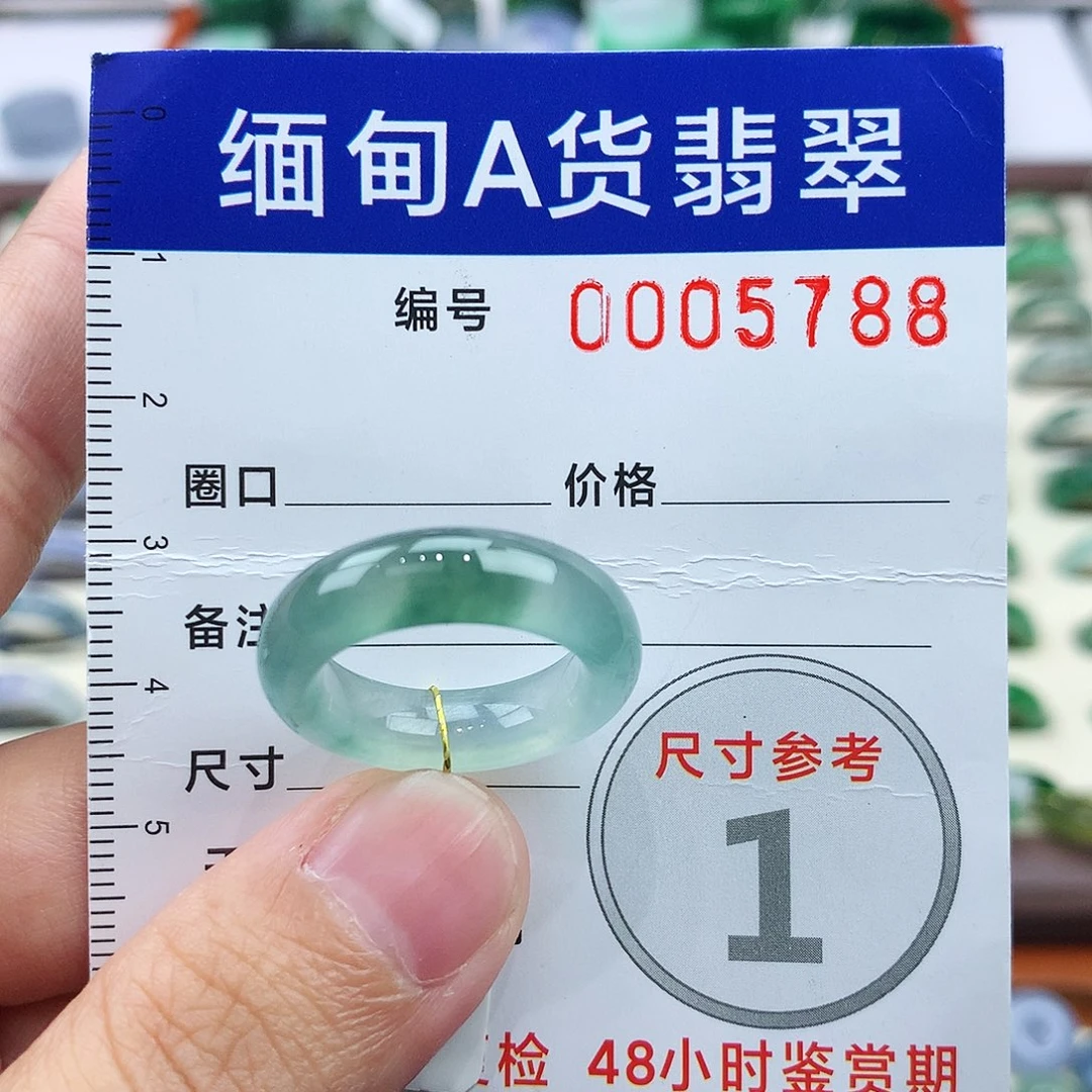 二***姐未镶嵌戒指翡翠12号