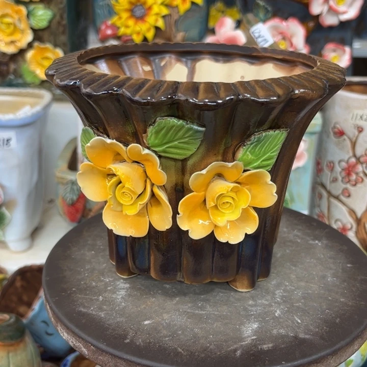 紫砂花盆粗陶材质多肉花盆