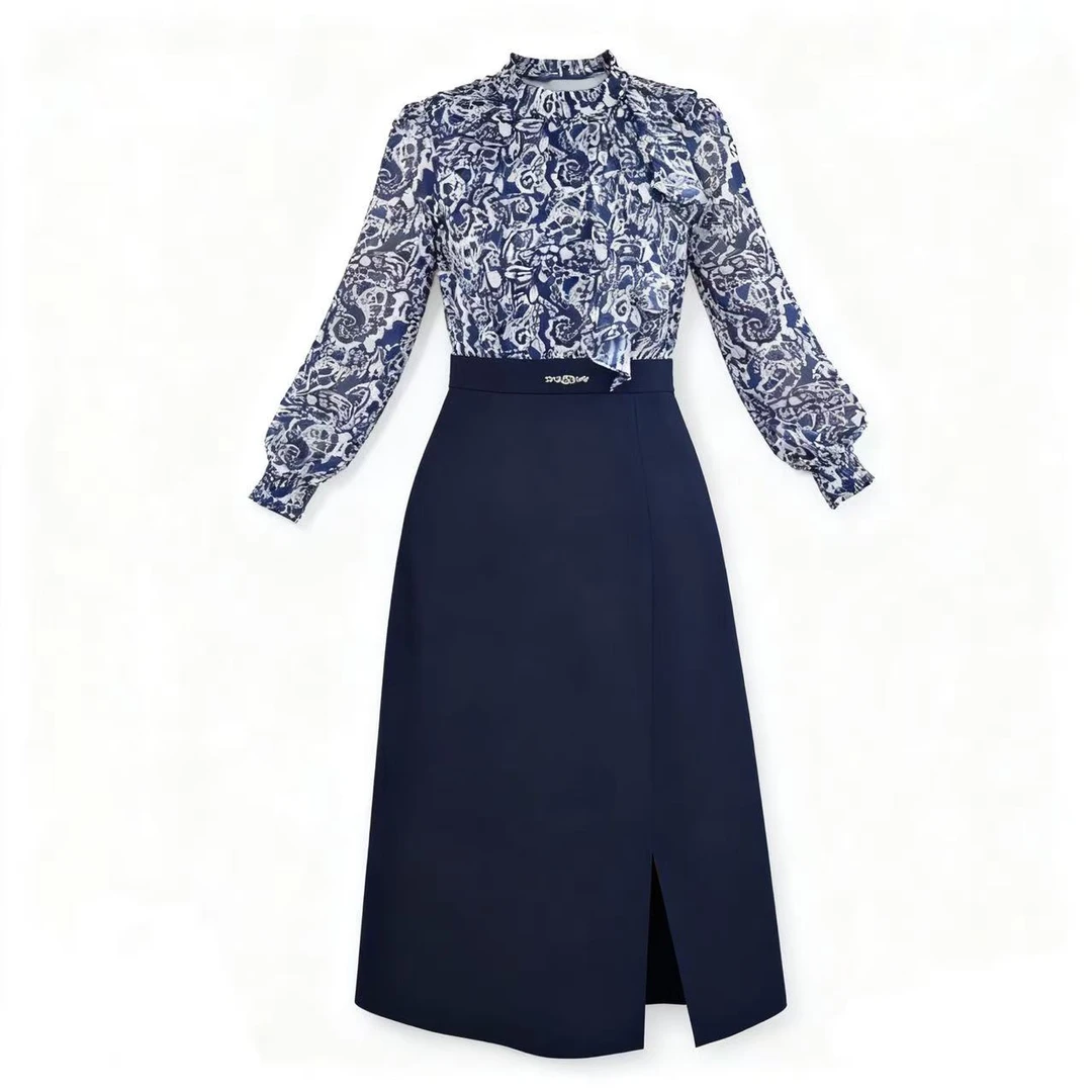 【品牌撤柜剪标】D高端大码原创遮肉显瘦连衣裙 DA19