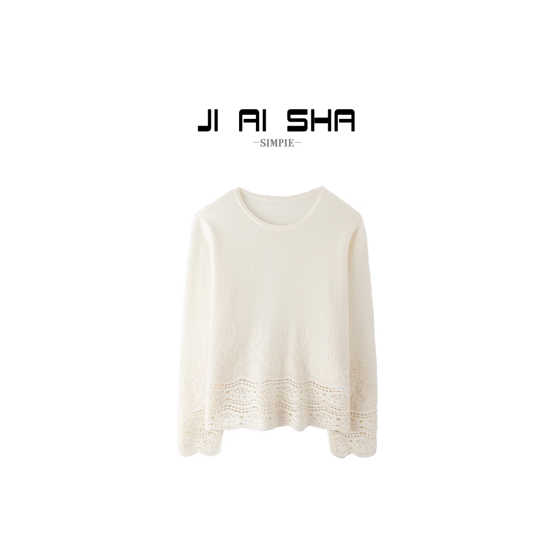 【陳艺】时尚百搭镂空设计师针织毛衣