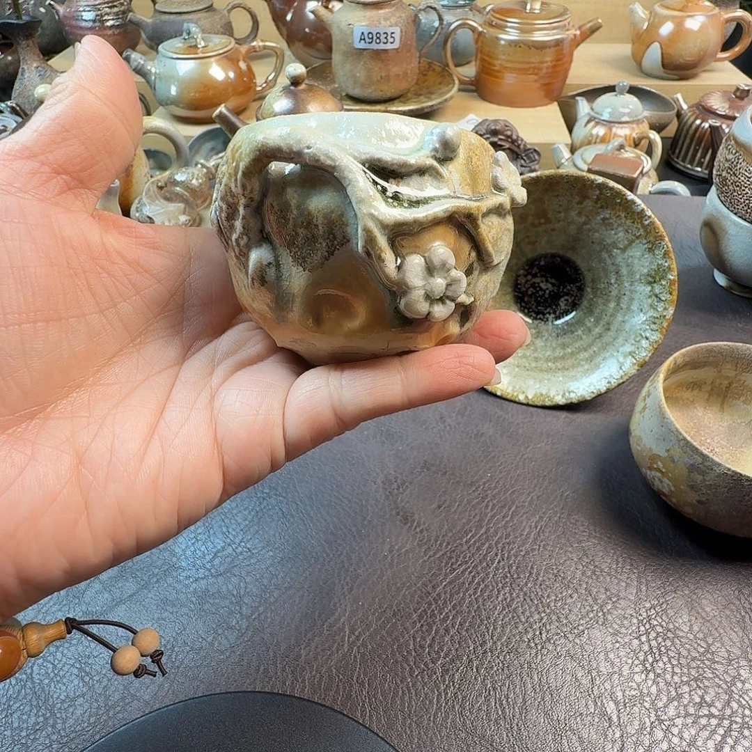 手工手作柴烧主人杯