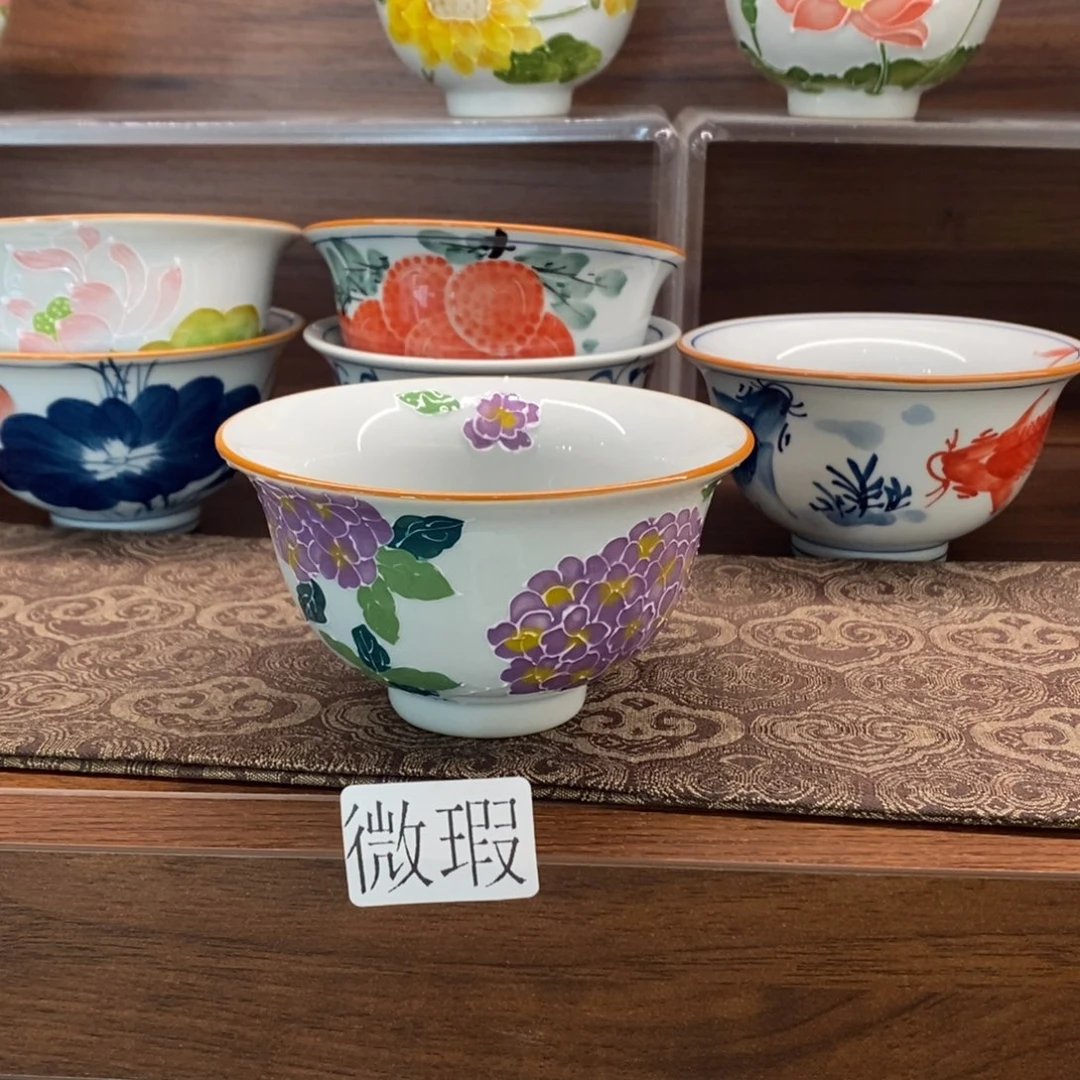 釉下彩老陶泥手工绘制