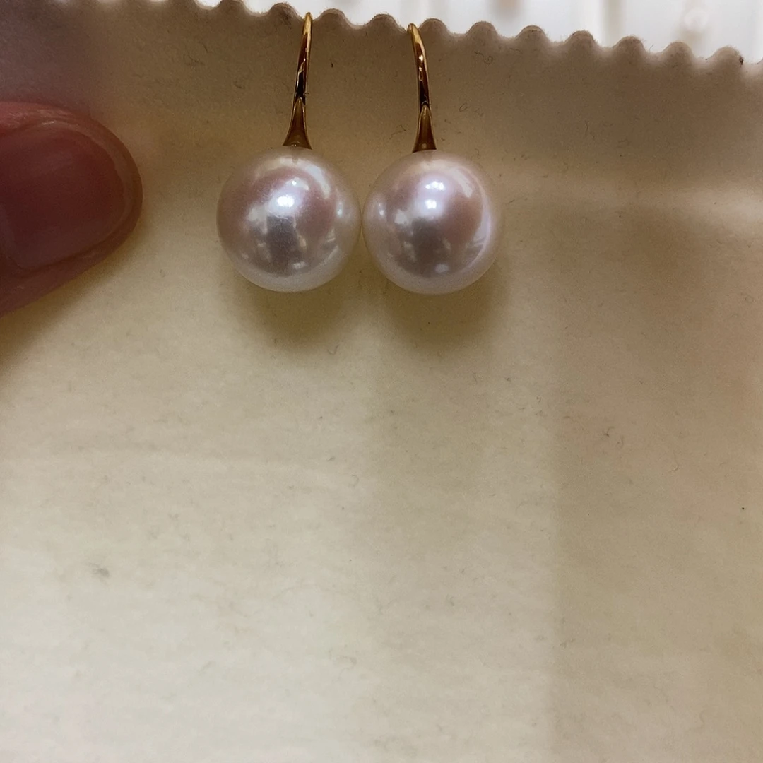 18K金镶嵌耳饰淡水珍珠