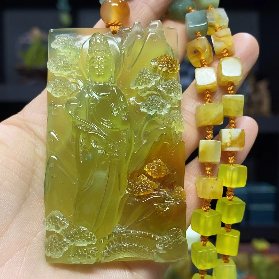 未镶嵌岫玉挂件吊坠