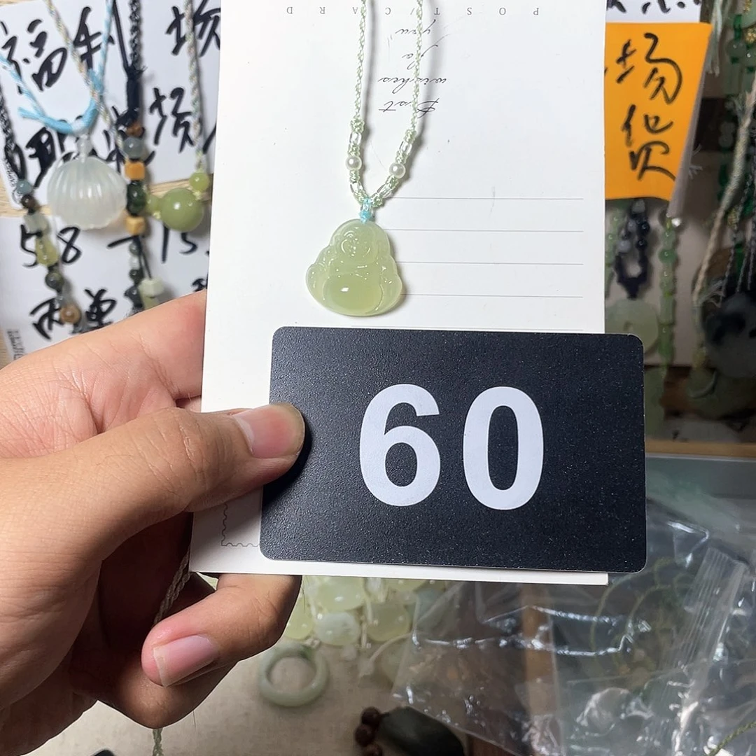 蛇纹石玉合金颈饰