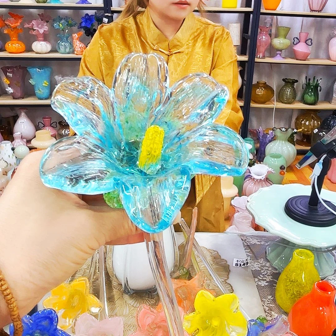 福***琉璃蓝百合安妮工艺品福利