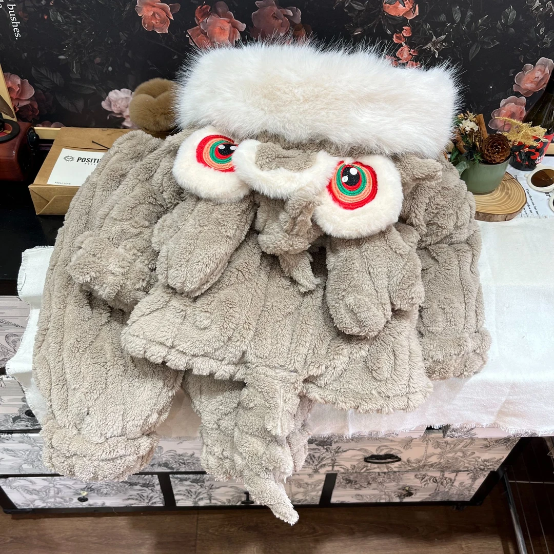 儿童冬季新款保暖家居服时尚加厚百搭中小童外套24S007