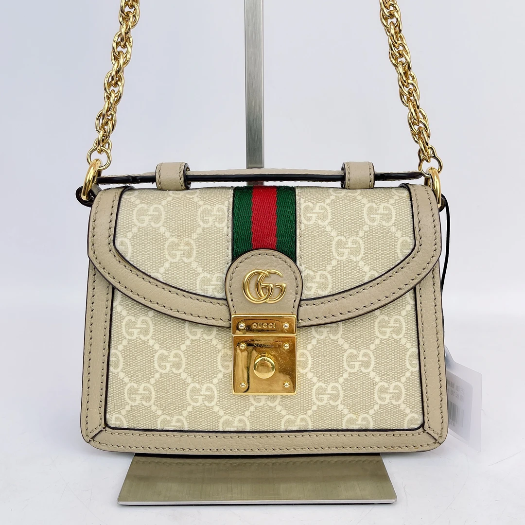 95新 GUCCI/古驰 古驰 链条单肩包 底长18 H972