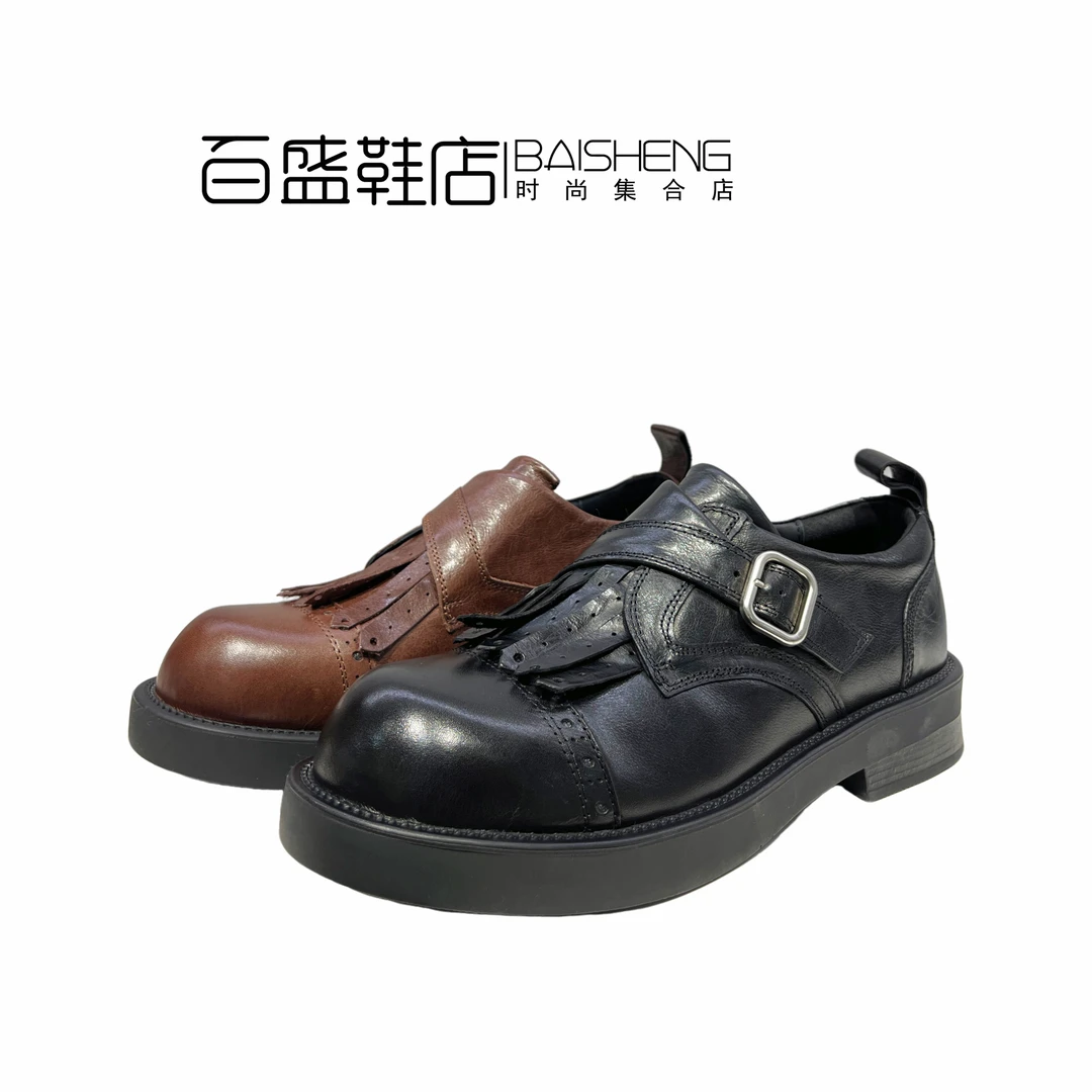 2025秋季新款深口女乐福鞋流苏英伦风牛津鞋