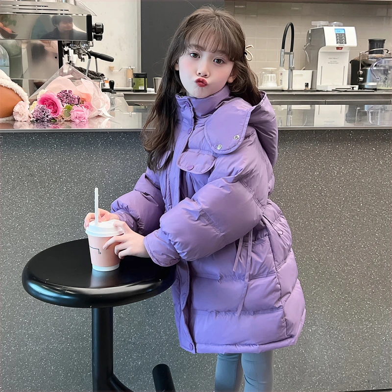 女童冬装外套棉袄儿童装新款洋气红色棉服小女孩冬季棉衣