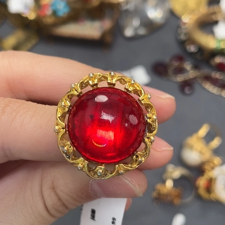 合成碳硅石纯铜vintage 首饰