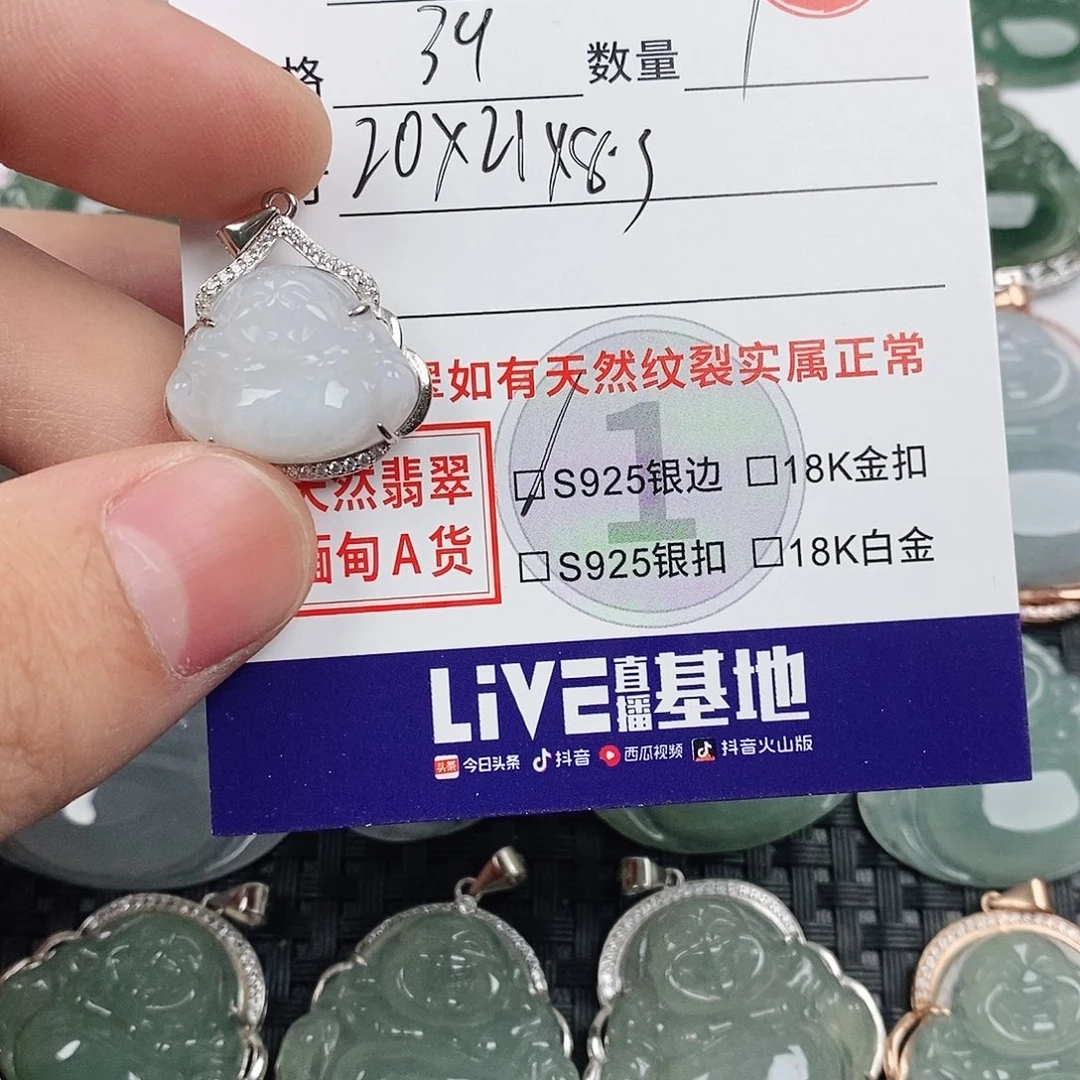 翡翠银S925镶嵌颈饰