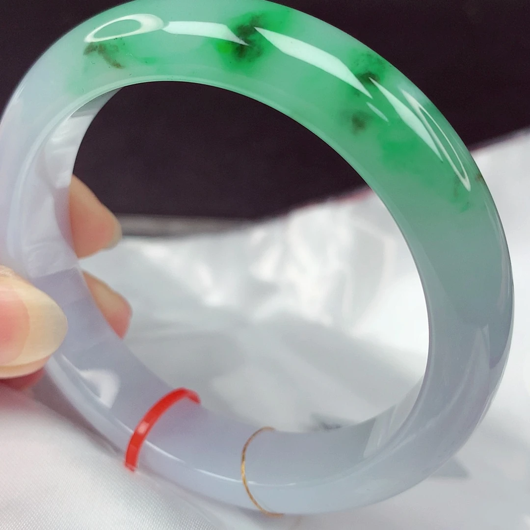 翡翠未镶嵌手镯55圈858