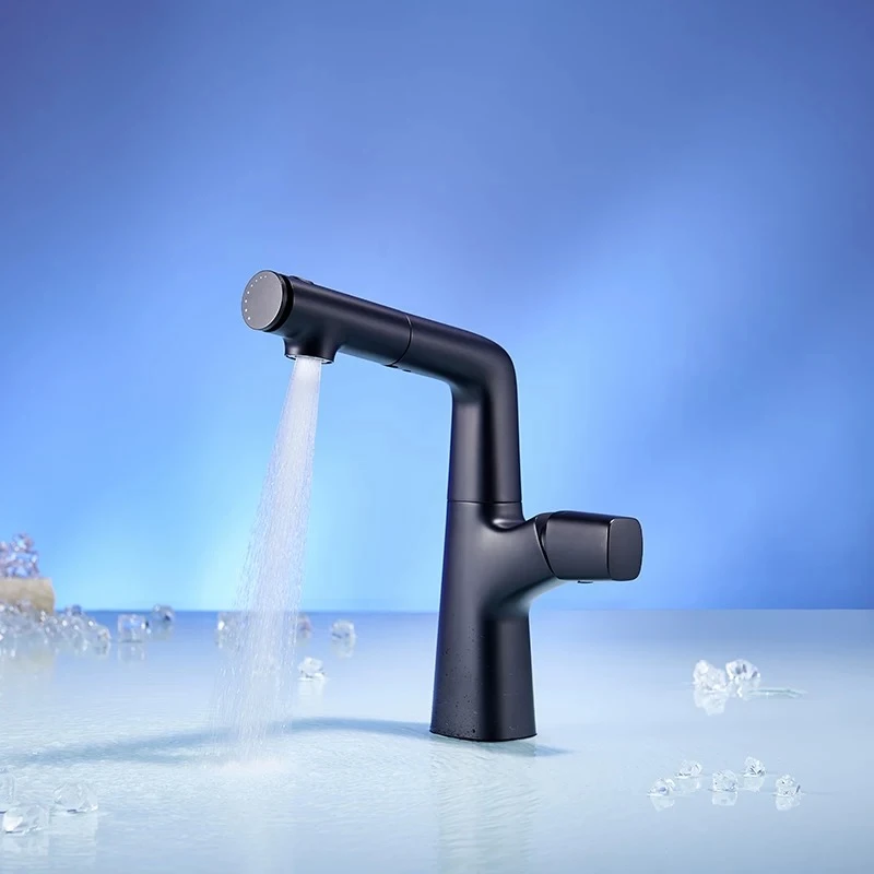 偶汇电镀升降面盆抽拉冷热 -pex内管 西班牙杜凯进水管 欧惠