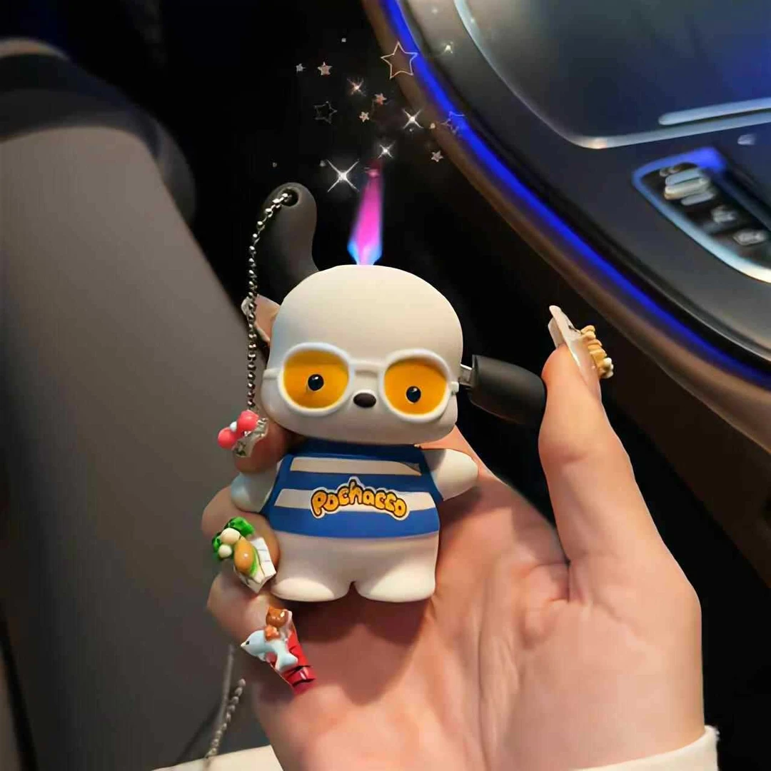 高颜值少女心手办帕恰狗充气个性打火机可爱小巧便携打火机送男友