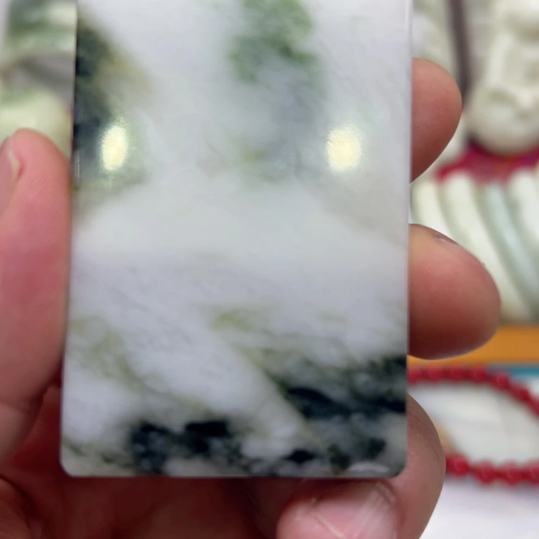 蓝田玉（蛇纹石化大理石玉）挂件未镶嵌根***地