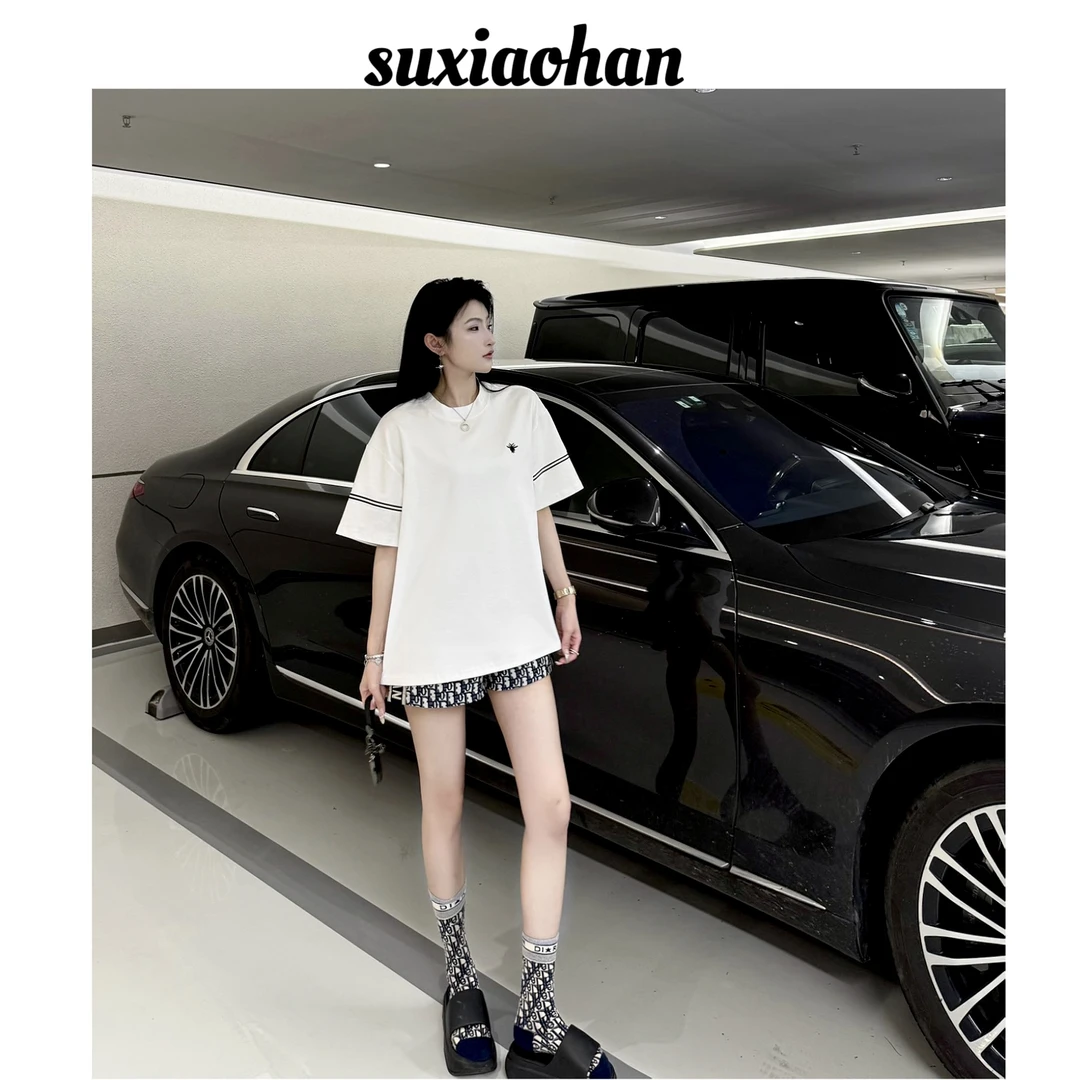 SUXIAOHAN夏季新款宽松休闲重磅短袖男女同款626