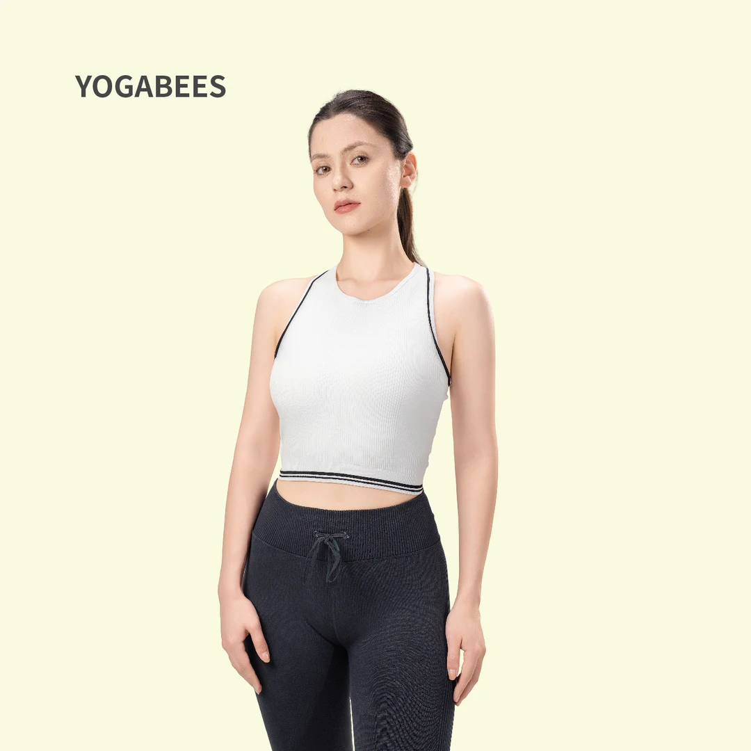 yogabees女士运动性感风吊带防晒凉感女背心短款速干