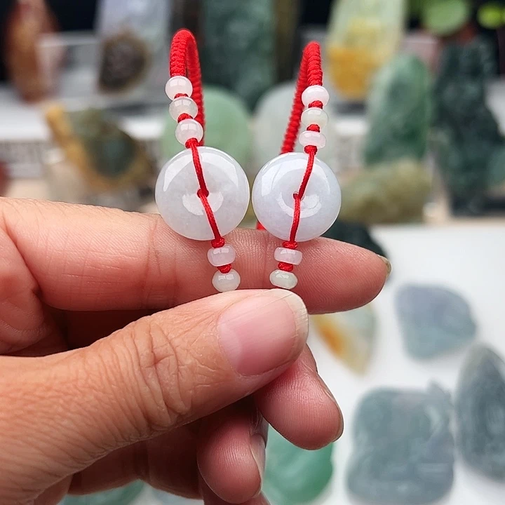 翡翠未镶嵌颈饰平安扣手绳