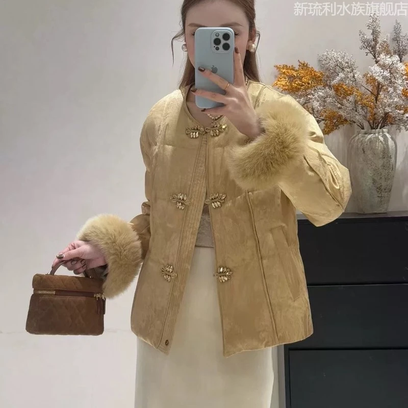 高级感新中式国风百搭冬季女款棉服石墨烯棉减龄保暖中国风刺绣