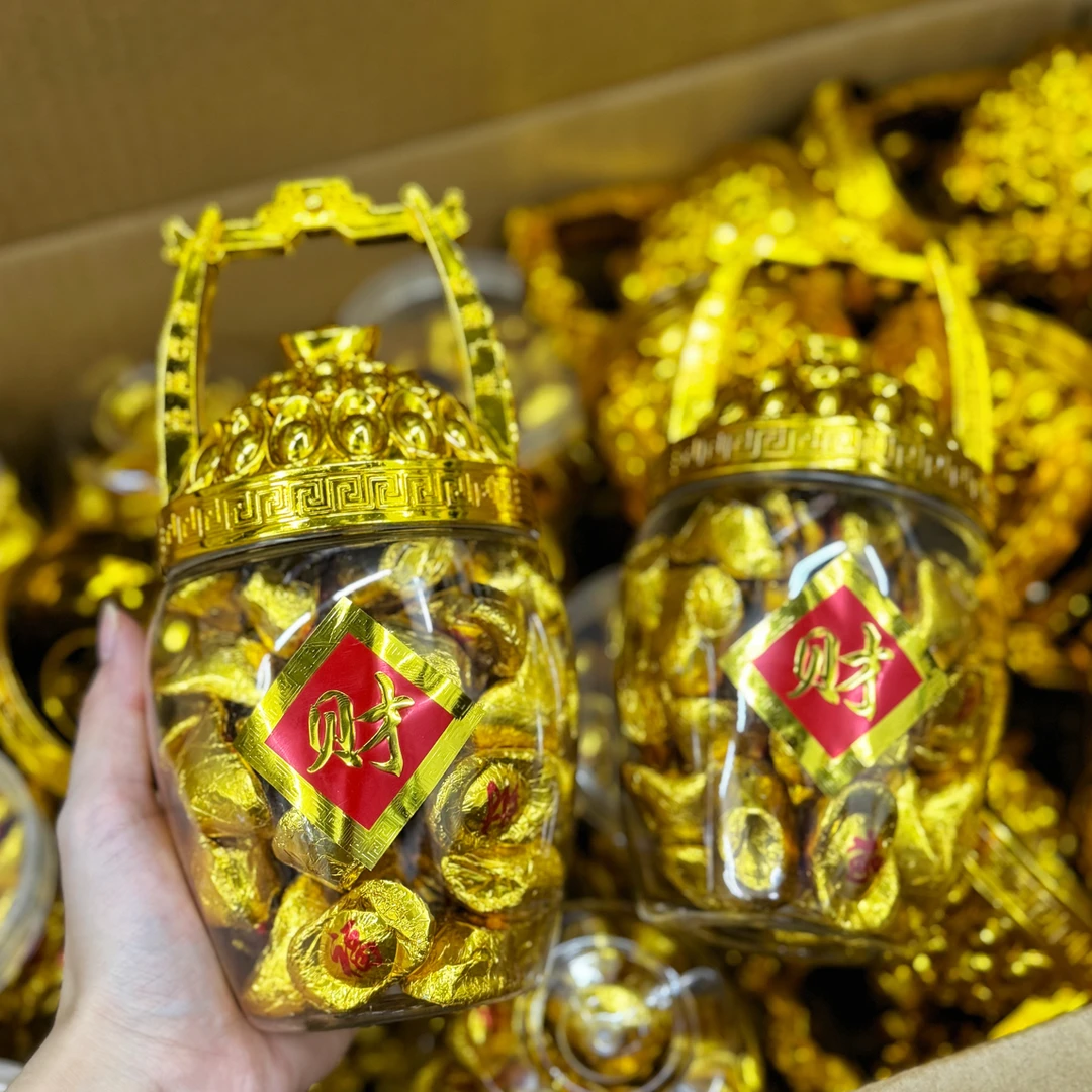 （发一对）潮汕中秋月娘拜拜一桶金元宝巧克力