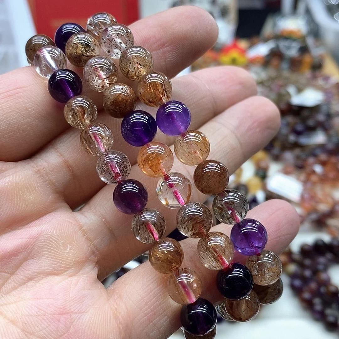 水晶手链未镶嵌多样性发货发一条