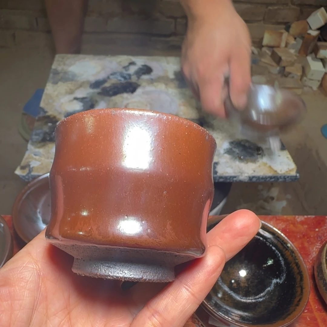 柴烧建盏茶盏茶杯540