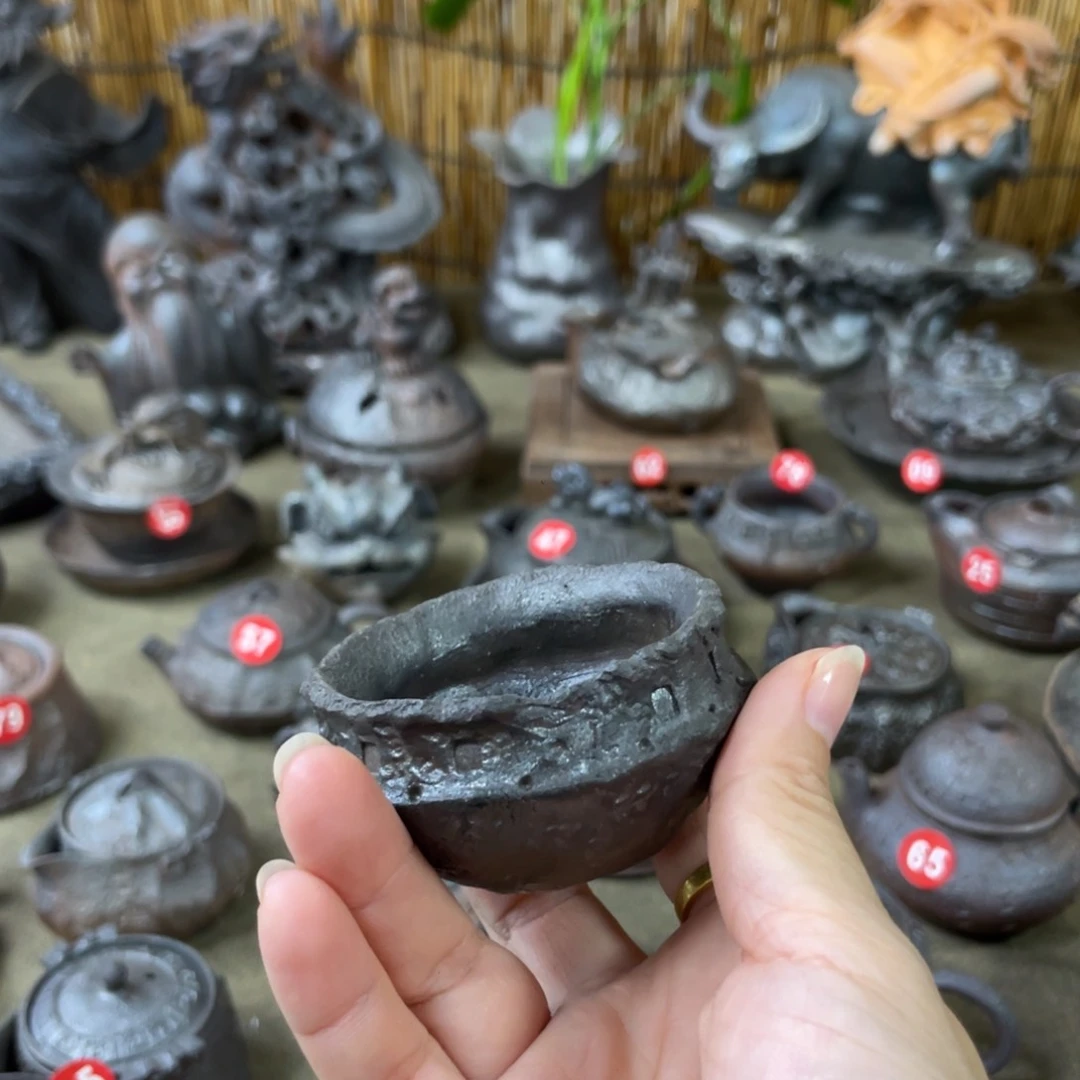 非***光福利全手捏柴烧茶器