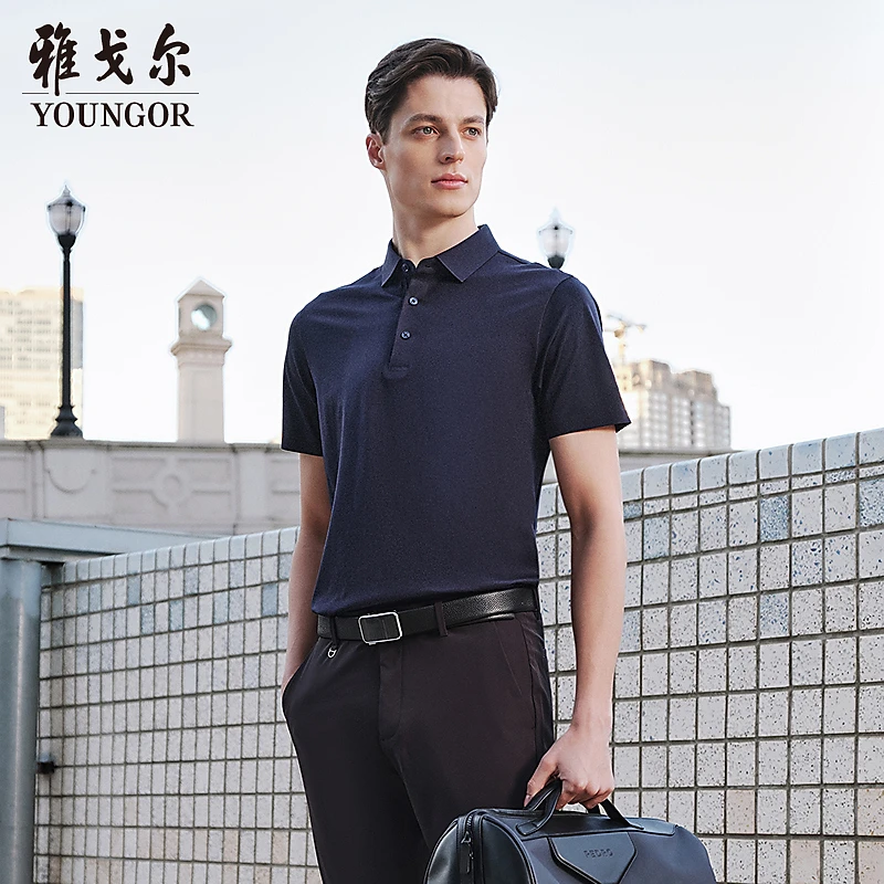 【凉感+抗菌】雅戈尔夏季新款男士短袖Polo衫商务休闲翻领T恤透气