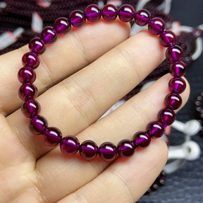 【闪购商品】石榴石手链未镶嵌6.8毫米