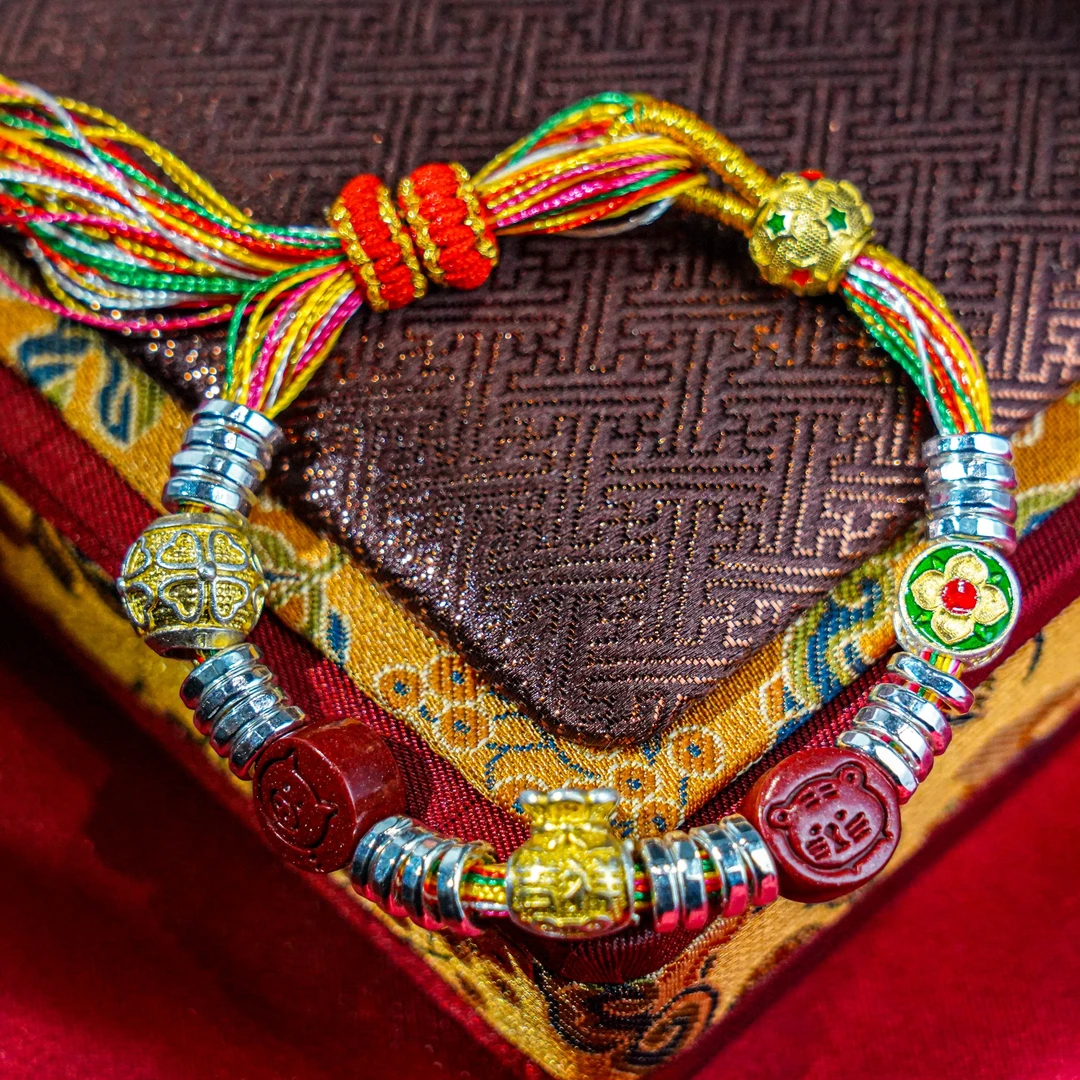 925银布艺手链 【彩绳款】五行彩绳生肖六合手串编织