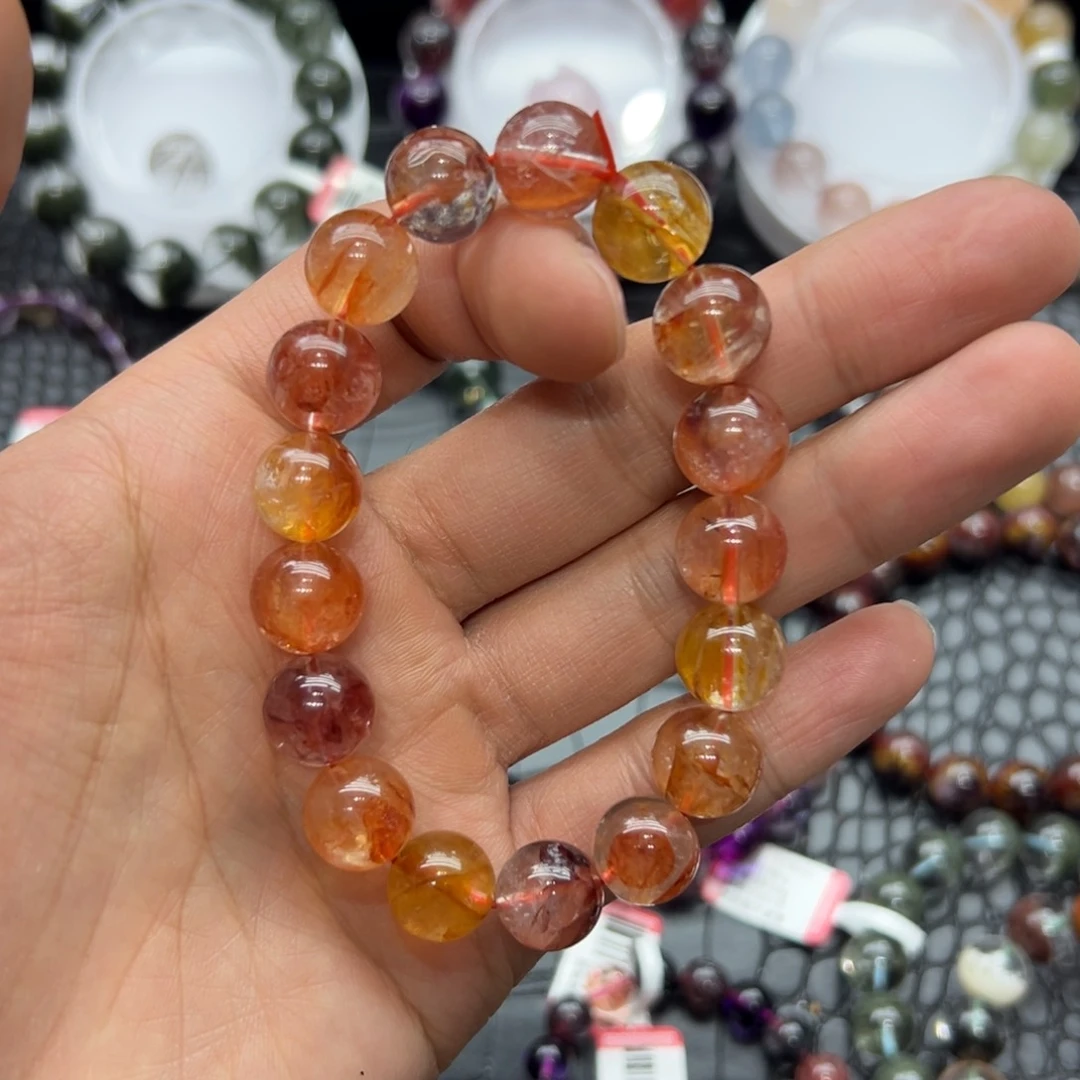 水晶手链未镶嵌好看