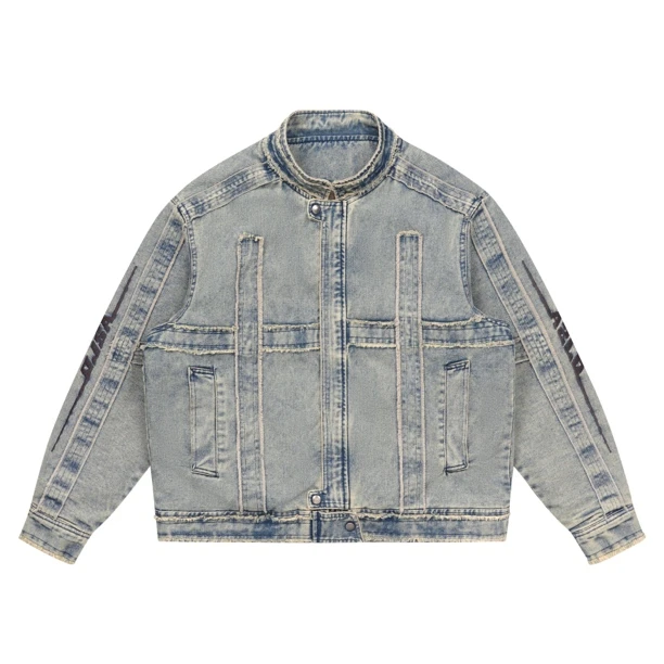 24770/牛仔加厚潮牌外套冬款