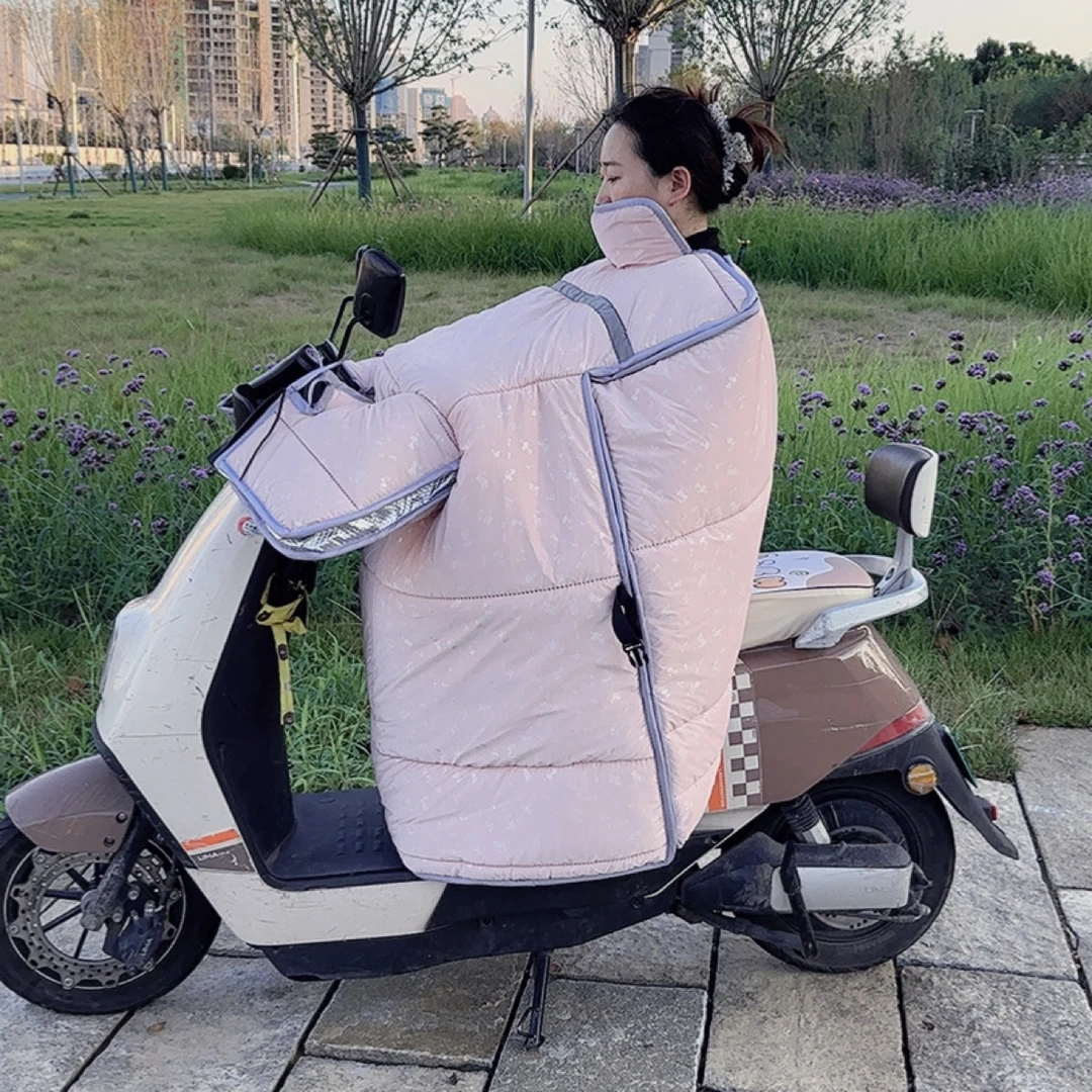 升级版大包围电动车冬季加绒加厚防水防风被护脖护肩车型通用