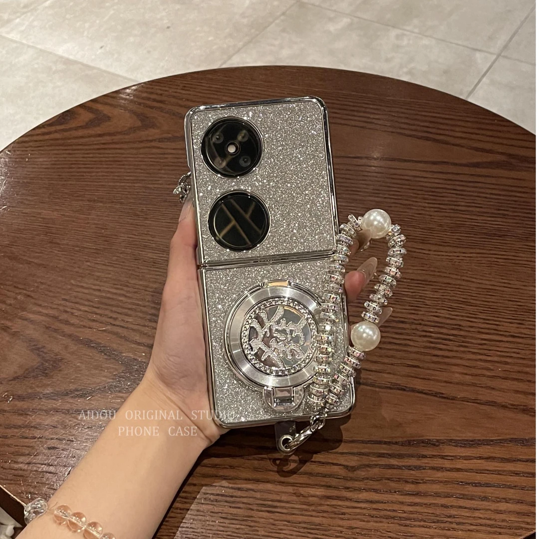 适用华为pocket2折叠屏手机壳高级感purax旋转发财支架p50pockets