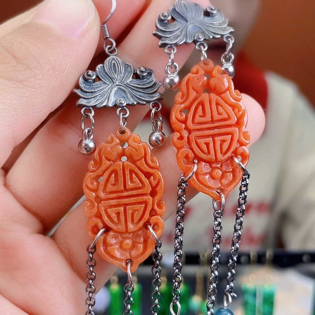 翡翠未镶嵌耳饰饰品