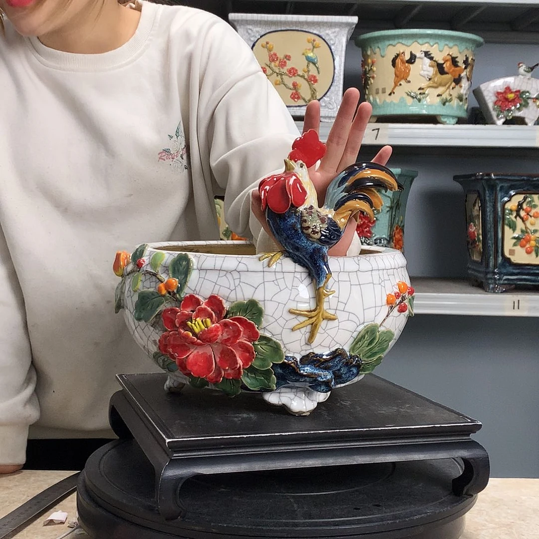 教**备实物拍摄湾盆石湾盆