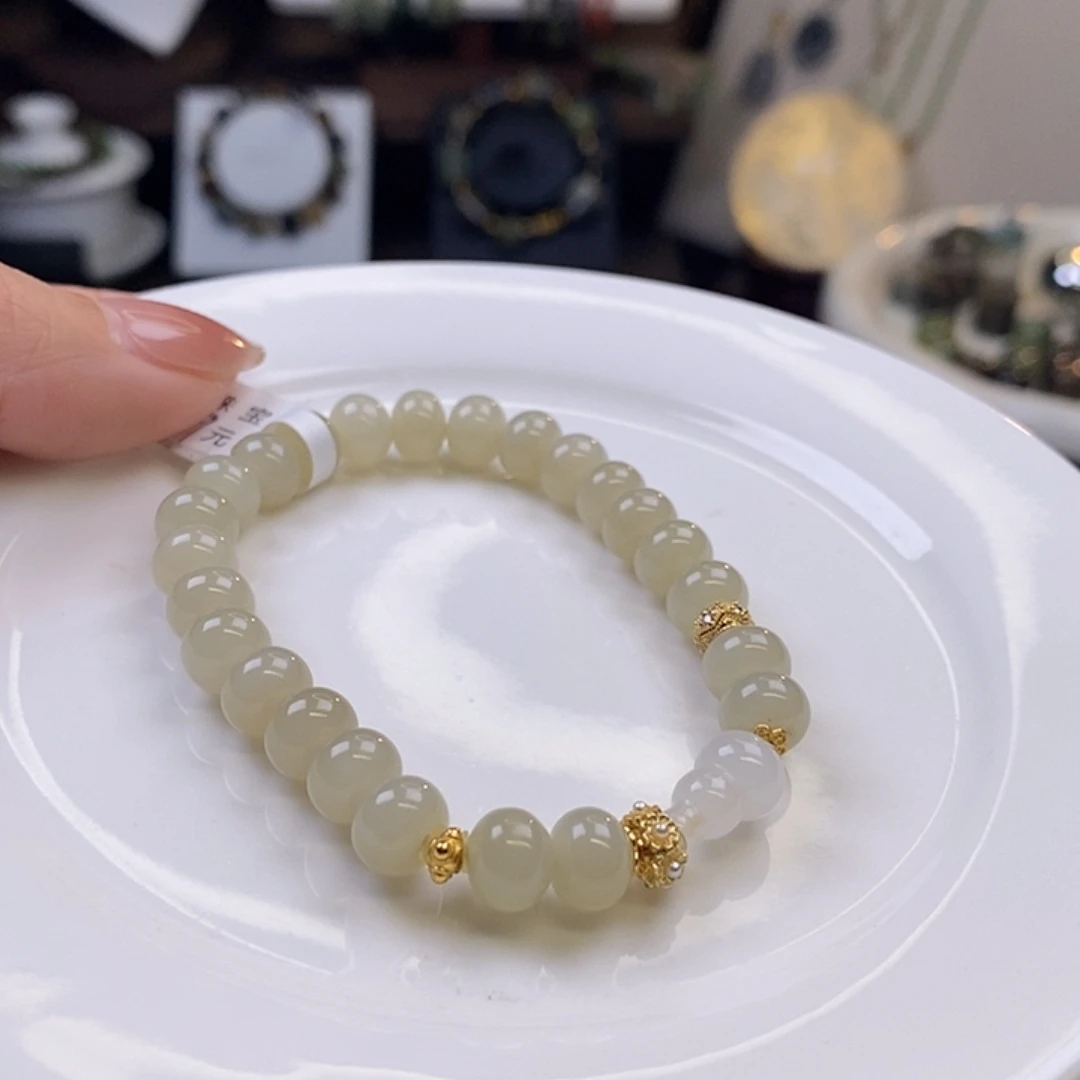 和田玉未镶嵌手链