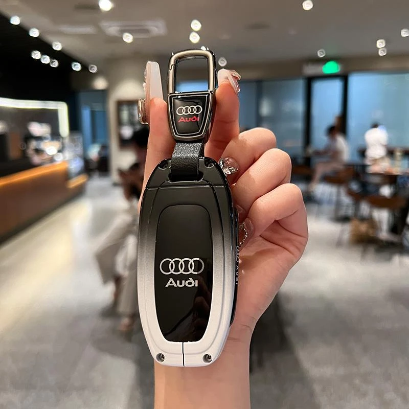 奥迪钥匙套老A6L/A8L/A7/A4A5扣Q5/S5S6车包壳金属渐变高档