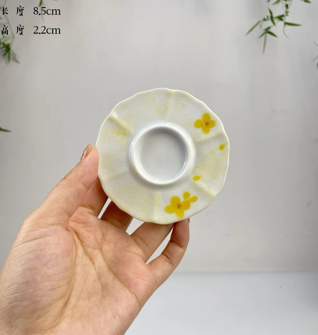 年年有余手绘釉下彩青云茶斋陶瓷茶具杯垫