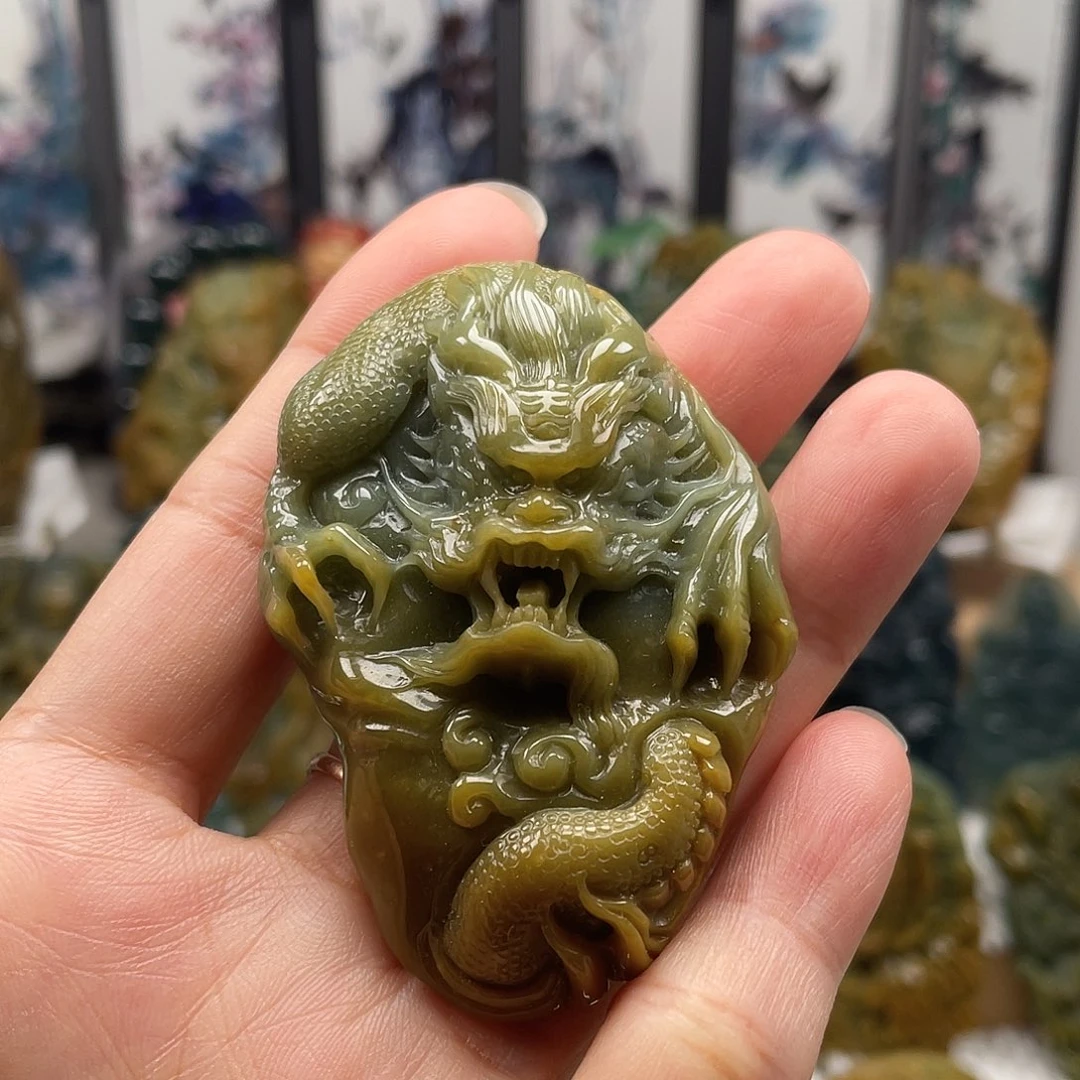 翡翠未镶嵌颈饰天然翡翠a货龙