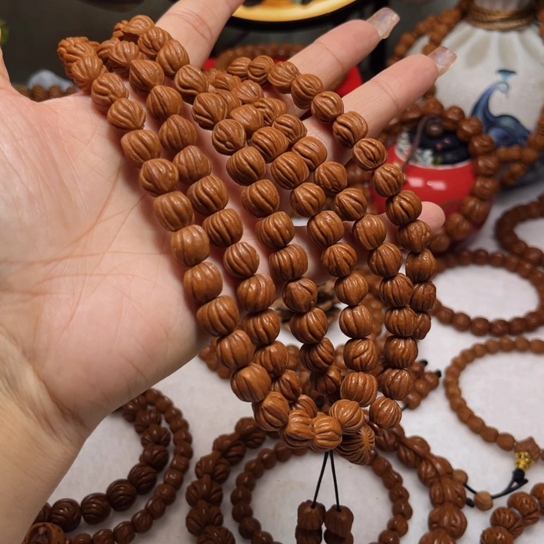 沧***月桃核吊坠10➕野生红皮佛手108脖挂