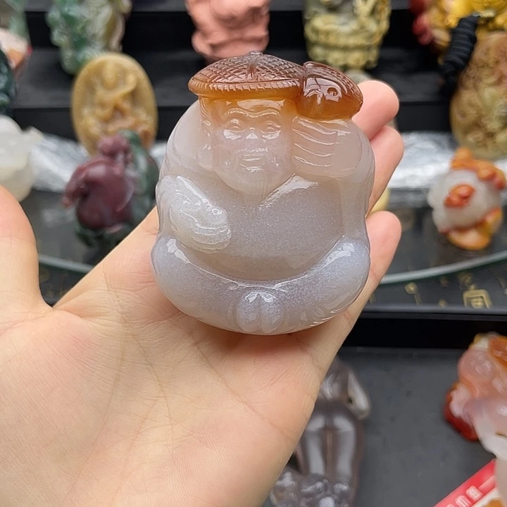 玛瑙/玉髓未镶嵌手把件