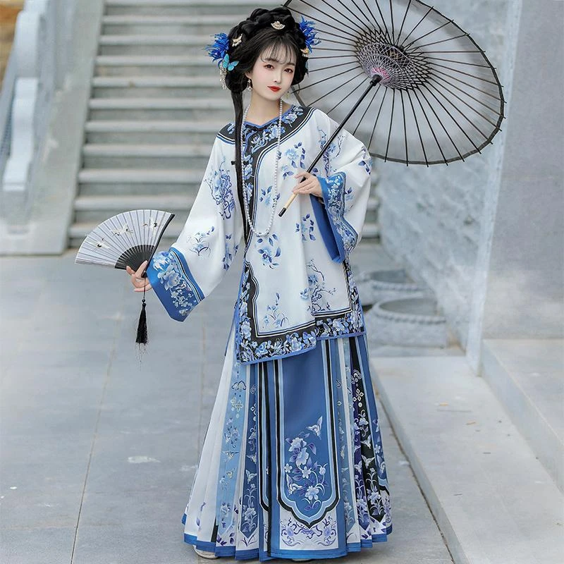 青玉温酒原创晚清汉女汉服2025新款春夏季改良格格旗装古董衣古装